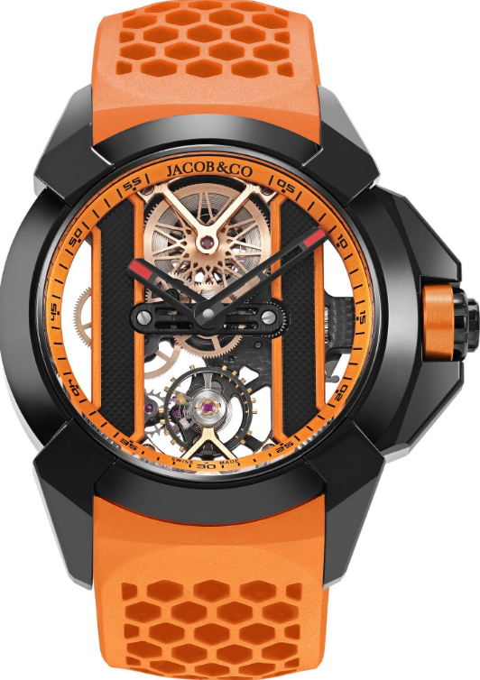 Fake Jacob & Co Epic X Bridges Black Steel (Orange) EX120.11.AI.AA.ABRUA watch